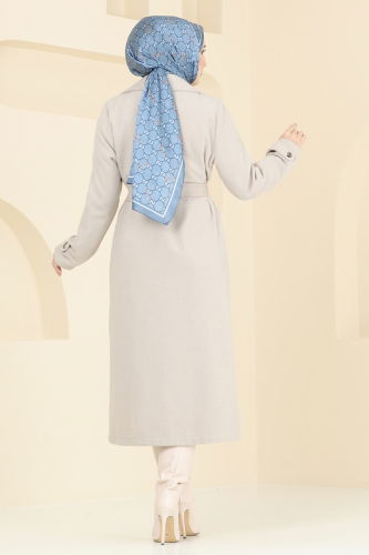 moda selvim Coat 2012TRT545 Stone - Thumbnail