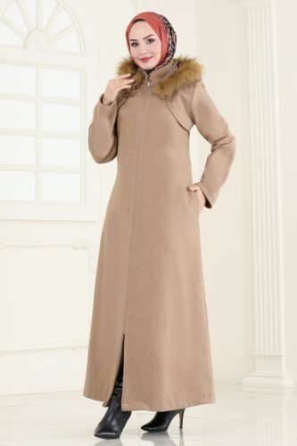 moda selvim Coat 2058BG354 Latte - Thumbnail