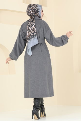 moda selvim Coat 2059BG354 Anthracite - Thumbnail