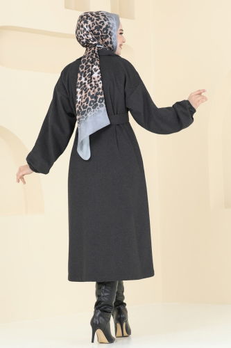 moda selvim Coat 2059BG354 Anthracite - Thumbnail