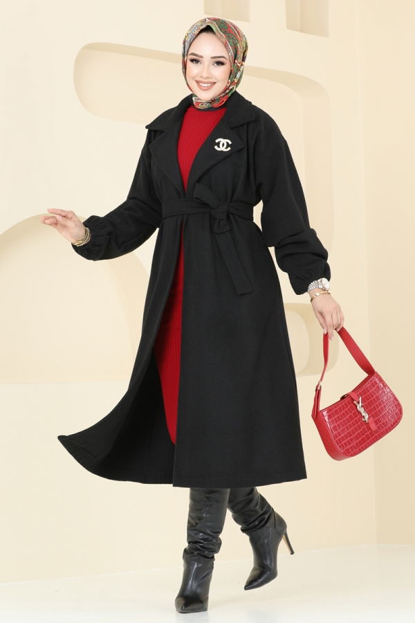 Modaselvim Topper Coat 2059BG354 Black