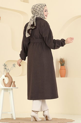 moda selvim Coat 2059ERK1158 Brown - Thumbnail