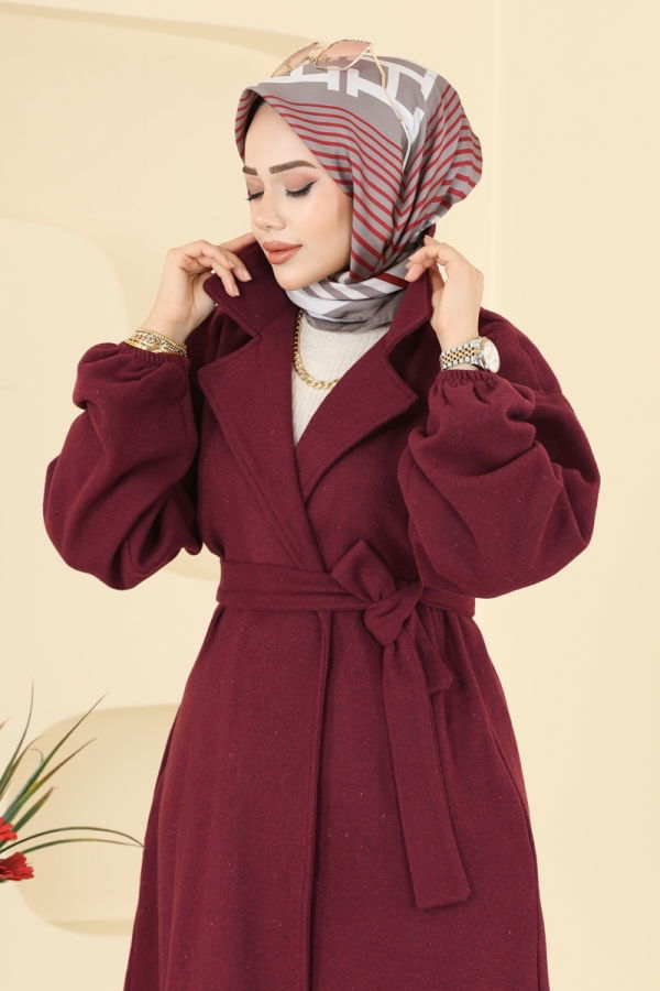 Modaselvim Topper Coat 2059ERK1158 Burgundy