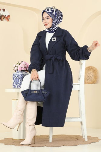 E.R.K. - Coat 2059ERK1158 Navy Blue