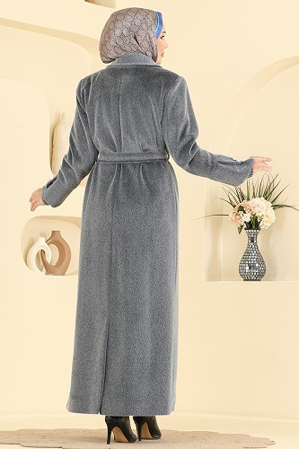 moda selvim Coat 2085GMF1212 Anthracite - Thumbnail