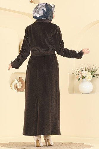 moda selvim Coat 2085GMF1212 Brown - Thumbnail