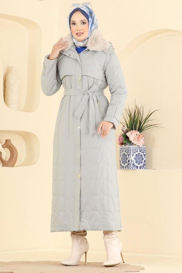 Modaselvim Topper Coat 2086GMF1212 Gray