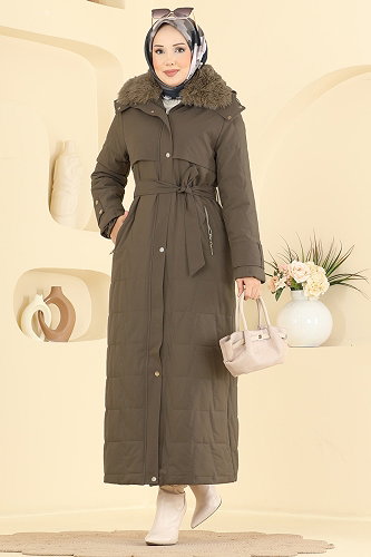 moda selvim Coat 2086GMF1212 Soil - Thumbnail