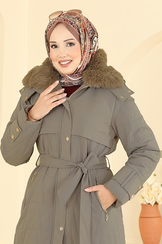 moda selvim Coat 2086GMF1212 Vision - Thumbnail