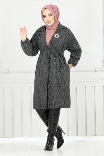 معطف نمط 2 رمادي 211EVO1065-M