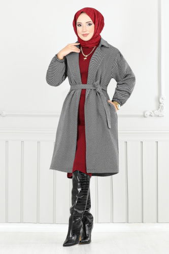 معطف نمط 1 رمادي 211EVO1065-M