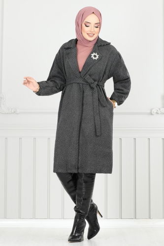 E.V.O. - Coat 211EVO1066 Pattern 2 Anthracite