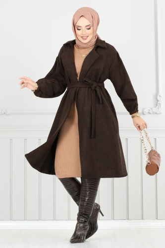 E.V.O. - Coat 211EVO1066 Pattern 2 Brown