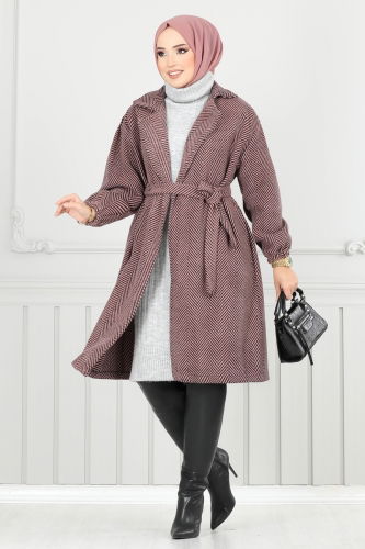 E.V.O. - Coat 211EVO1066 Pattern 2 Dark Rose Dry