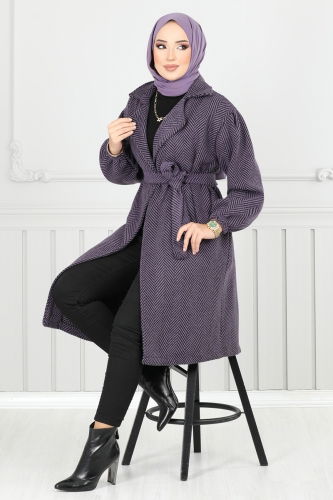 E.V.O. - Coat 211EVO1066 Pattern2 Dark Lilac