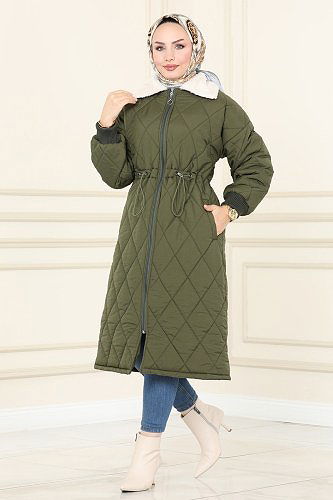 moda selvim 2517SVT808 العفني معطف - Thumbnail