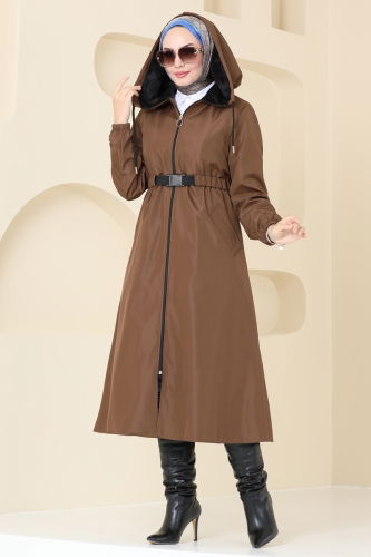 moda selvim Coat 2543SL432 Brown - Thumbnail