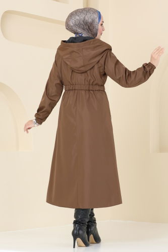 moda selvim Coat 2543SL432 Brown - Thumbnail