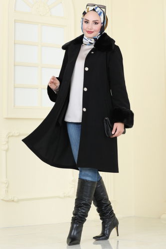 S.V.T. - Coat 2628SVT808 Black