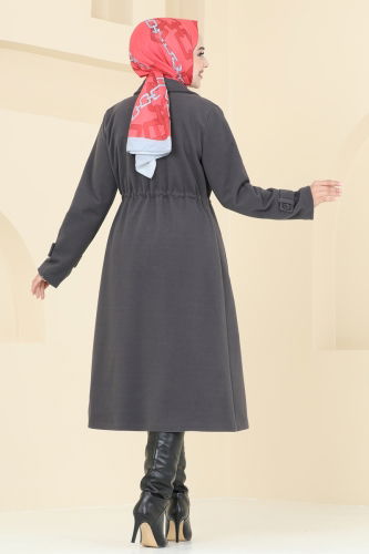 moda selvim Coat 2636SVT808 Anthracite - Thumbnail