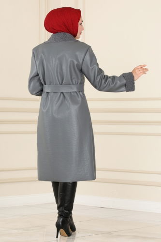 moda selvim COAT 270MP806 Anthracite - Thumbnail