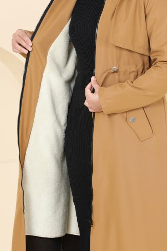 moda selvim Coat 3026KTR750 Light Tan - Thumbnail