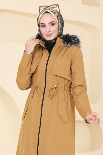 moda selvim Coat 3026KTR750 Light Tan - Thumbnail