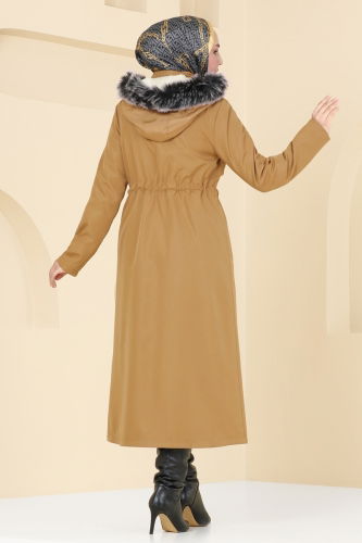 moda selvim Coat 3026KTR750 Light Tan - Thumbnail