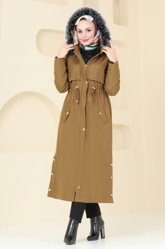 moda selvim Coat 3027KTR750 Tan - Thumbnail