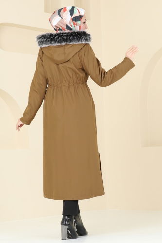 moda selvim Coat 3027KTR750 Tan - Thumbnail