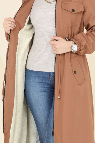 moda selvim Coat 3029KTR750 Tan - Thumbnail