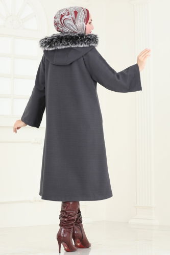 moda selvim Coat 3031KTR750 Anthracite - Thumbnail