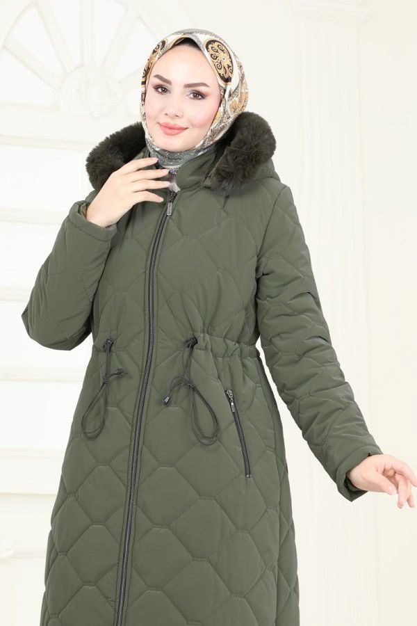 Coat 3034DFL152 Khaki - 4