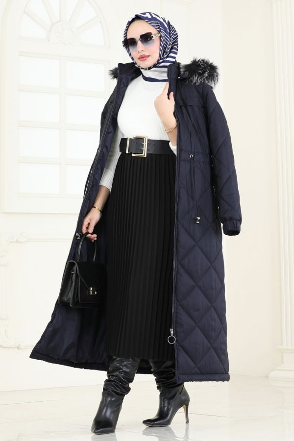 Coat 3105HN394 Navy Blue - 1