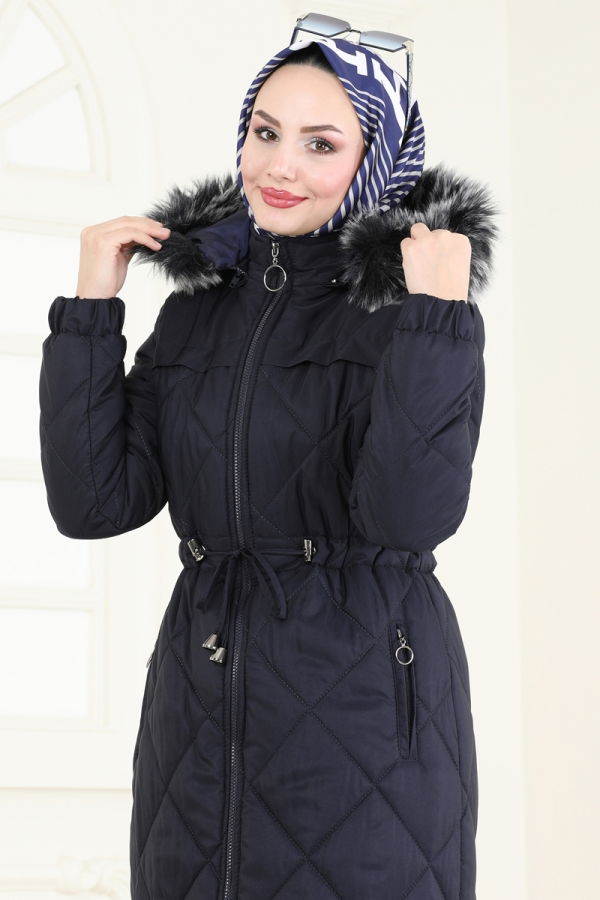 Coat 3105HN394 Navy Blue - 4