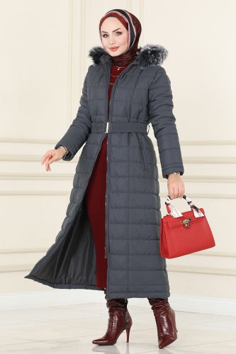 H.N.Z. - Coat 3907HN218 Anthracite