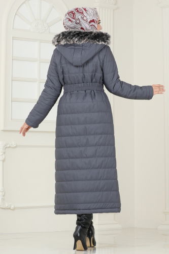 moda selvim Coat 3907HN218 Anthracite - Thumbnail