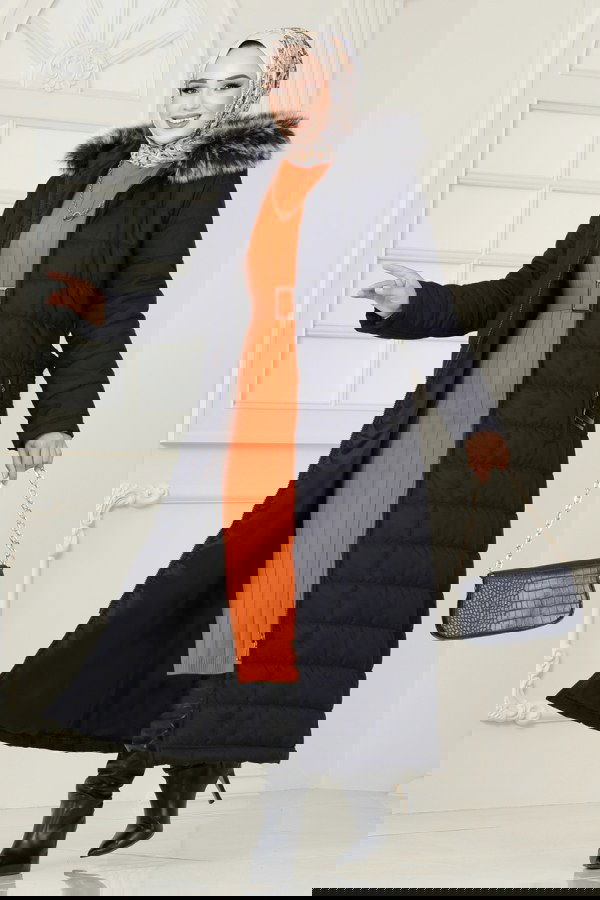 Modaselvim Topper Coat 3907HN218 Navy Blue