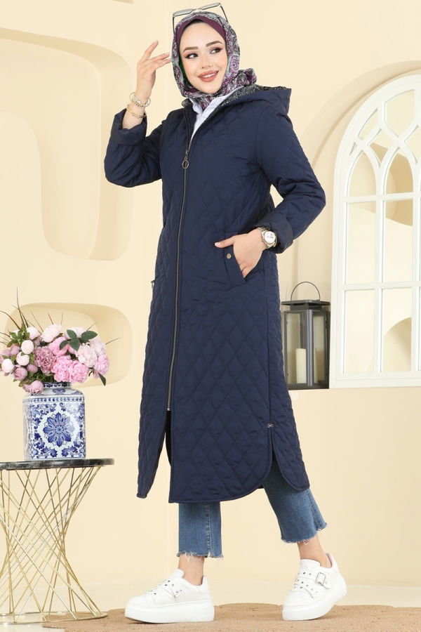 Modaselvim معطف معطف كحلي فاتح 4009HN394