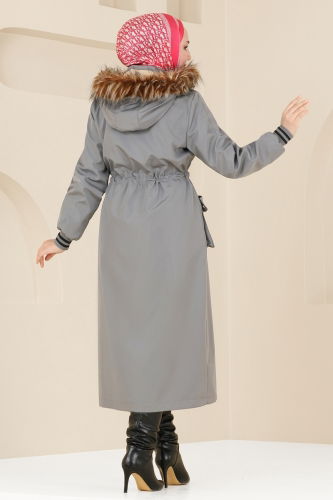 moda selvim Coat 4628MDH809 Anthracite - Thumbnail