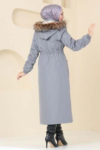 moda selvim Coat 4632MDH809 Anthracite - Thumbnail