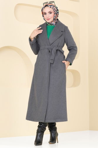 moda selvim Coat 5511ZNN863 Anthracite - Thumbnail