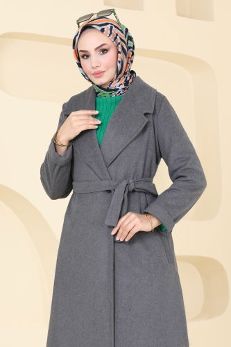 moda selvim Coat 5511ZNN863 Anthracite - Thumbnail