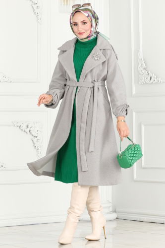 B.İ.S.S.K. - Coat 6110BSK463 Gray