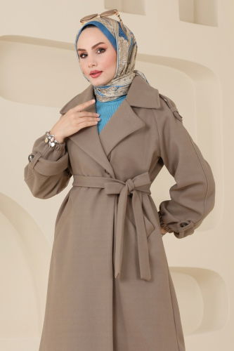 moda selvim Coat 6110BSK463 Vision - Thumbnail