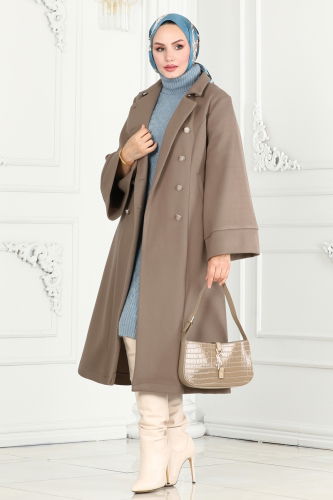 moda selvim Coat 6111BSK463 Vision - Thumbnail