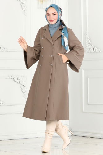 moda selvim Coat 6111BSK463 Vision - Thumbnail