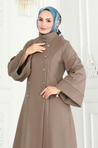 moda selvim Coat 6111BSK463 Vision - Thumbnail