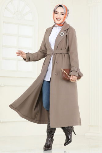 moda selvim Coat 6125BSK463 Vision - Thumbnail