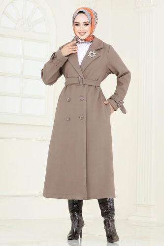 moda selvim Coat 6125BSK463 Vision - Thumbnail